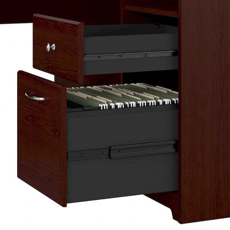 Bureau d'angle 60 W Cabot avec huche et rangement par