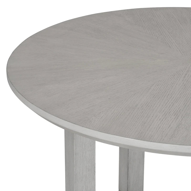 Ensemble table et 4 chaises de salle à manger, ensemble table de cuisine en bois avec table ronde et 4 chaises rembourrées