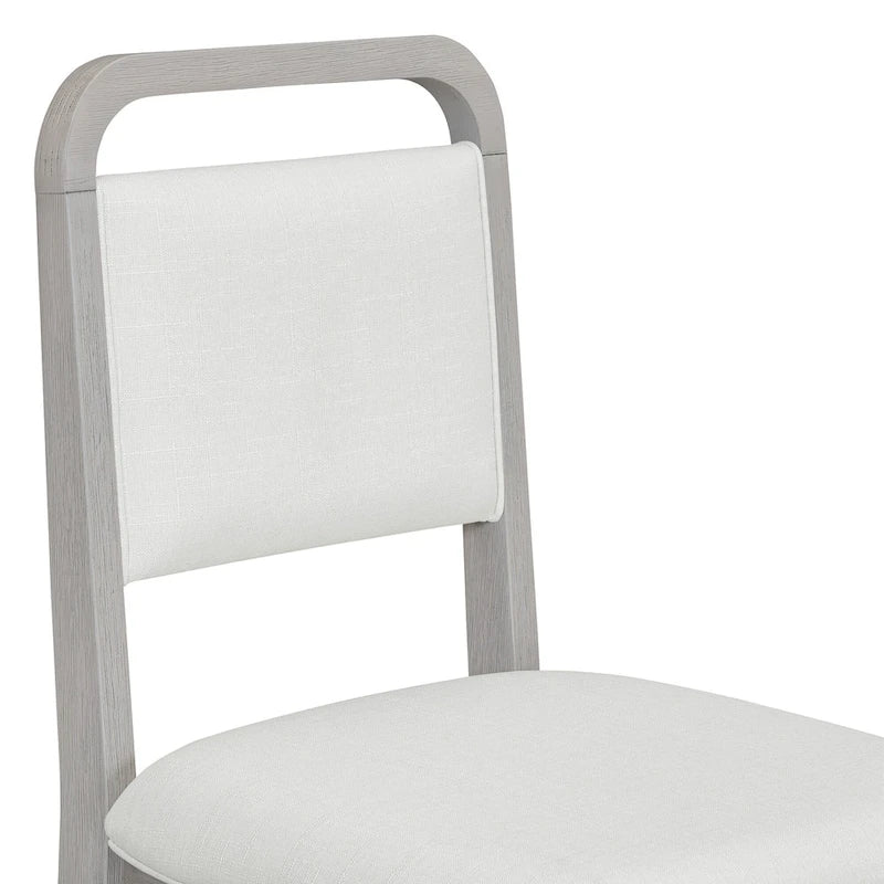 Ensemble table et 4 chaises de salle à manger, ensemble table de cuisine en bois avec table ronde et 4 chaises rembourrées
