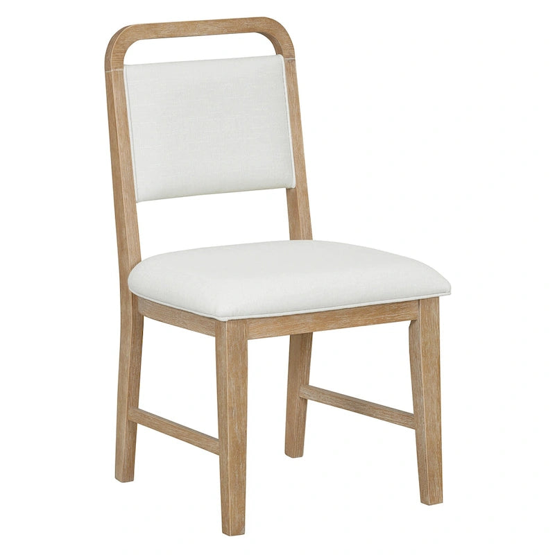 Ensemble table et 4 chaises de salle à manger, ensemble table de cuisine en bois avec table ronde et 4 chaises rembourrées