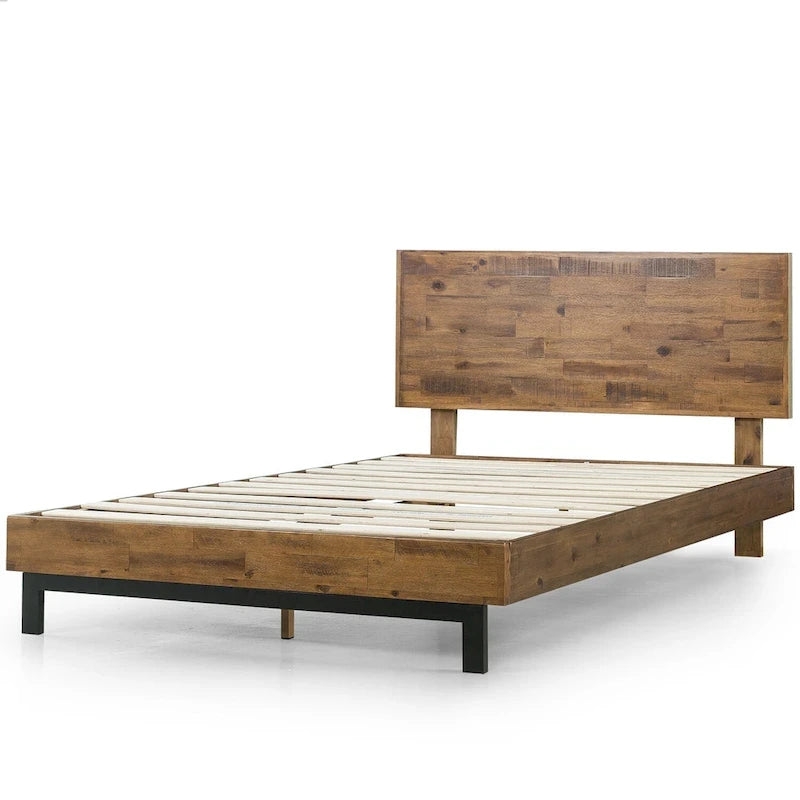 Cadre de lit plateforme Priage by Brown Wood avec tête de lit réglable
