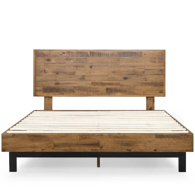 Cadre de lit plateforme Priage by Brown Wood avec tête de lit réglable
