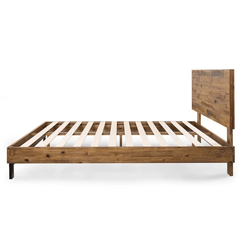 Cadre de lit plateforme Priage by Brown Wood avec tête de lit réglable