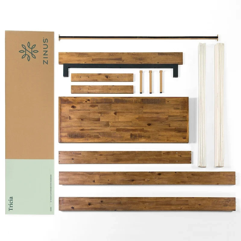 Cadre de lit plateforme Priage by Brown Wood avec tête de lit réglable