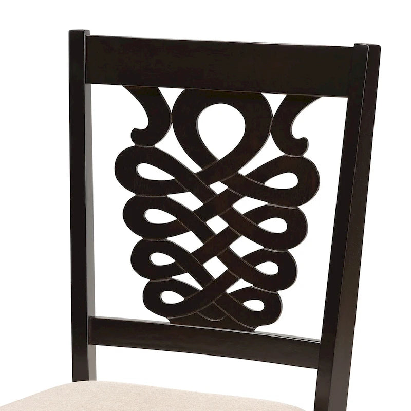 Gervais – Ensemble de 2 chaises de salle à manger transitionnelles modernes et contemporaines
