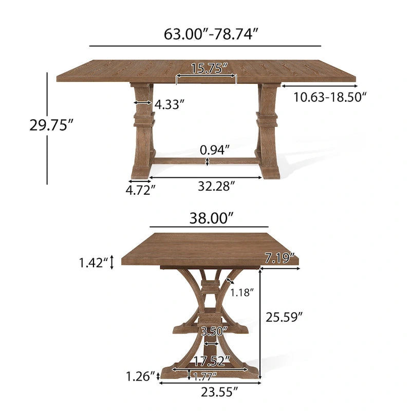 Table à manger extensible Bellion Wood par