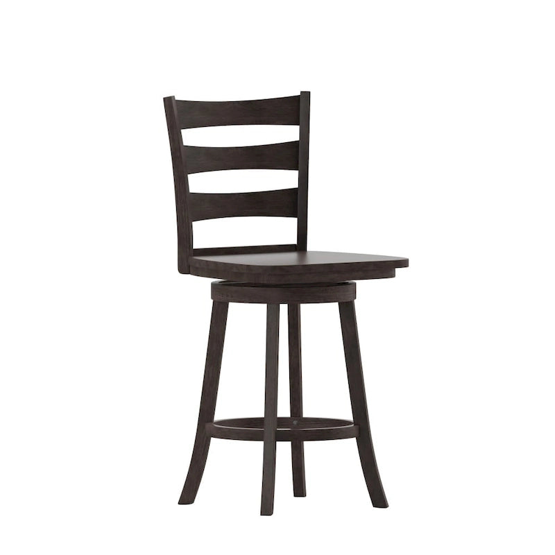 Tabouret de comptoir pivotant commercial en bois