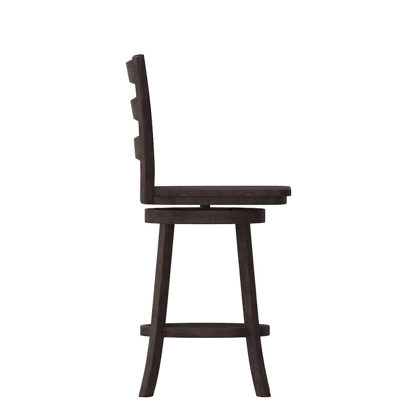 Tabouret de comptoir pivotant commercial en bois