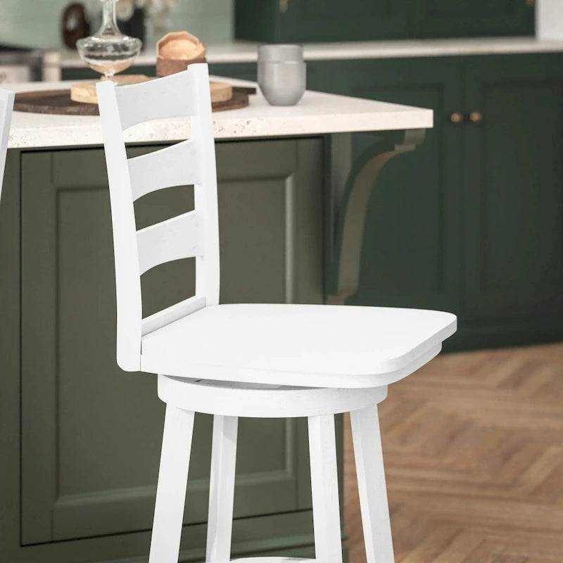 Tabouret de comptoir pivotant commercial en bois