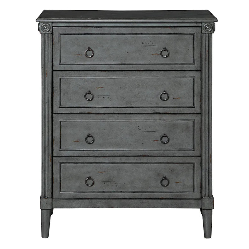 Commode 4 tiroirs en bois massif Joneigh par