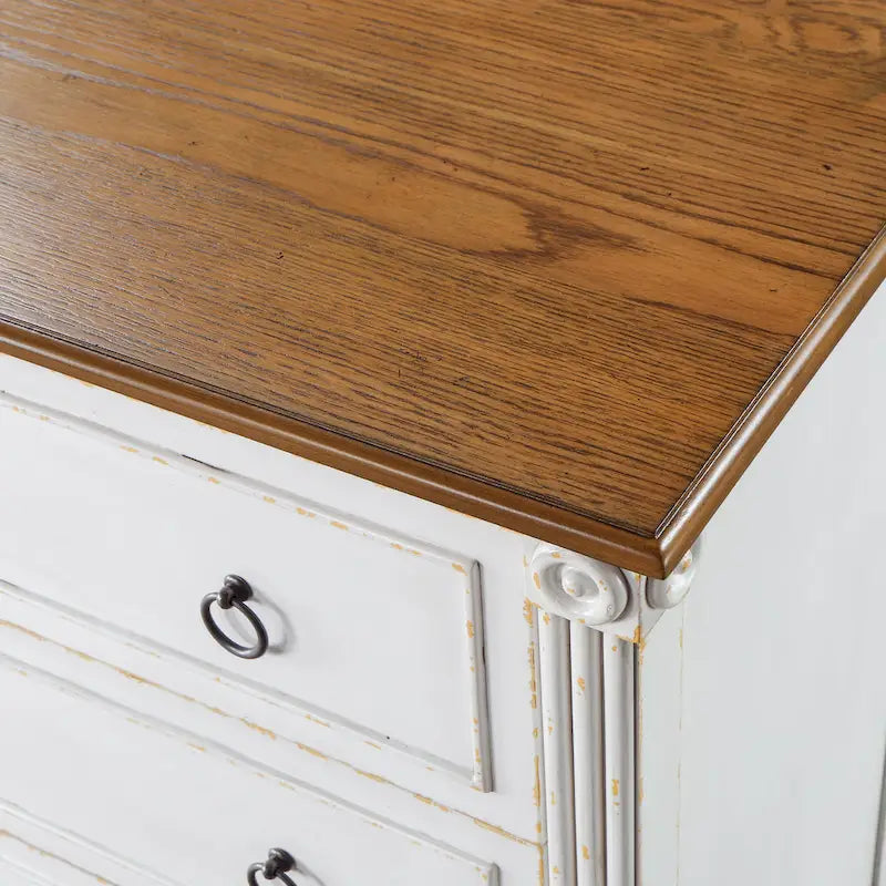 Commode 4 tiroirs en bois massif Joneigh par