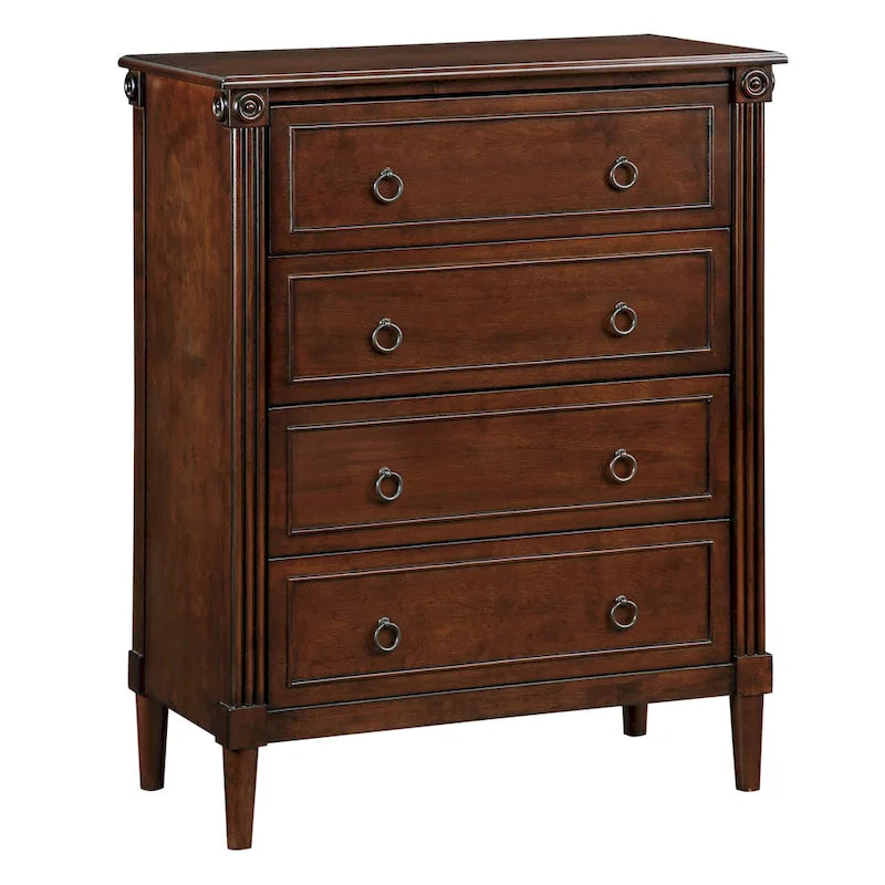 Commode 4 tiroirs en bois massif Joneigh par