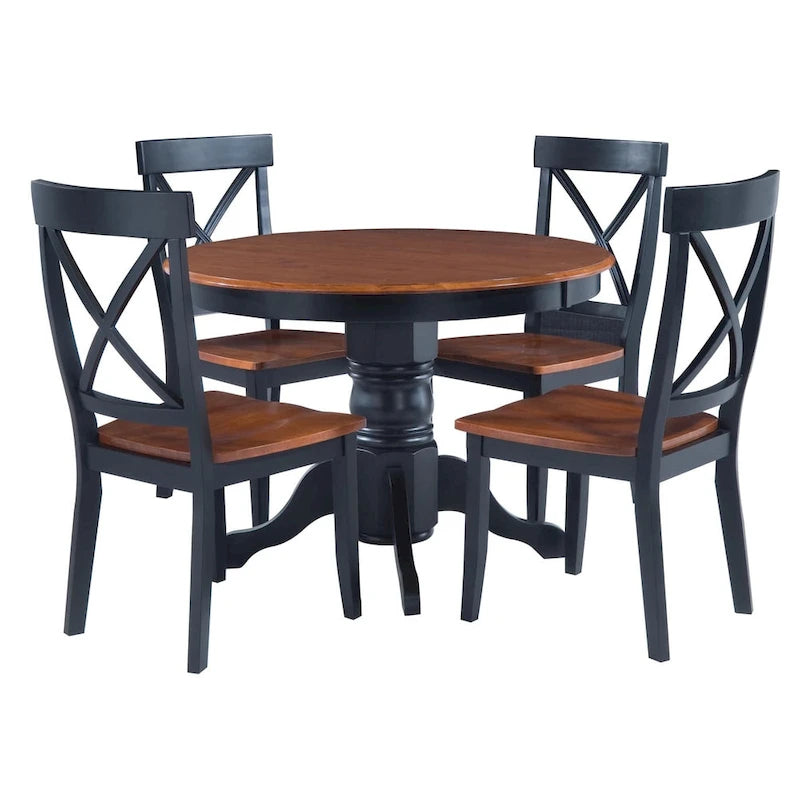  Larken Black and Oak 5-piece Dining Furniture Set