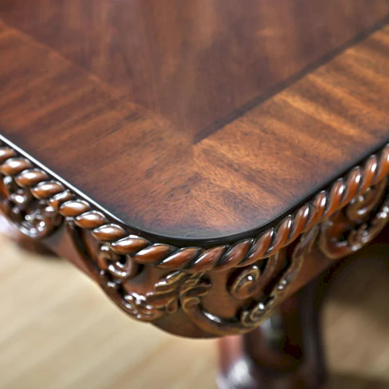 Table à manger extensible en bois Nald Cherry de 120 pouces
