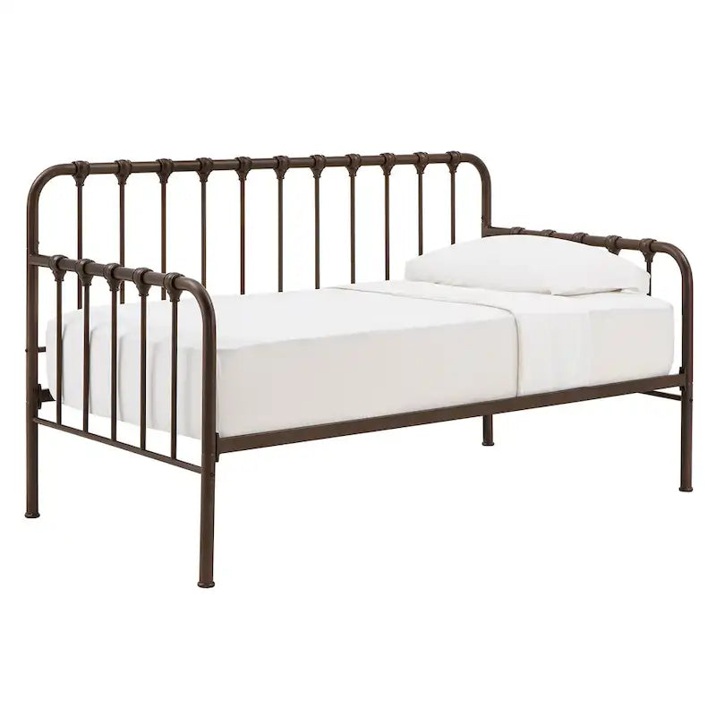 Lit de repos Constance en métal avec lit gigogne relevable par