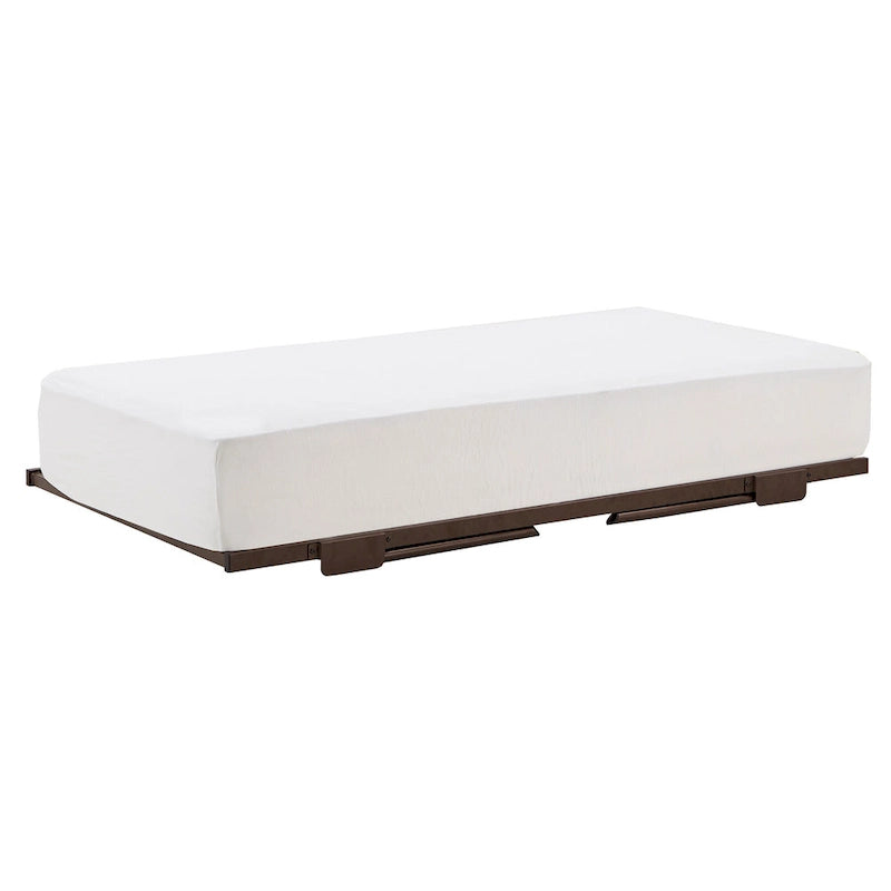 Lit de repos Constance en métal avec lit gigogne relevable par