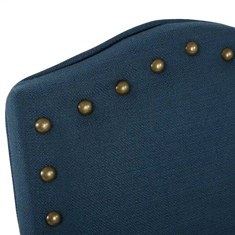 Chaises de salle à manger Parson rembourrées en tissu avec garniture cloutée (lot de 2)