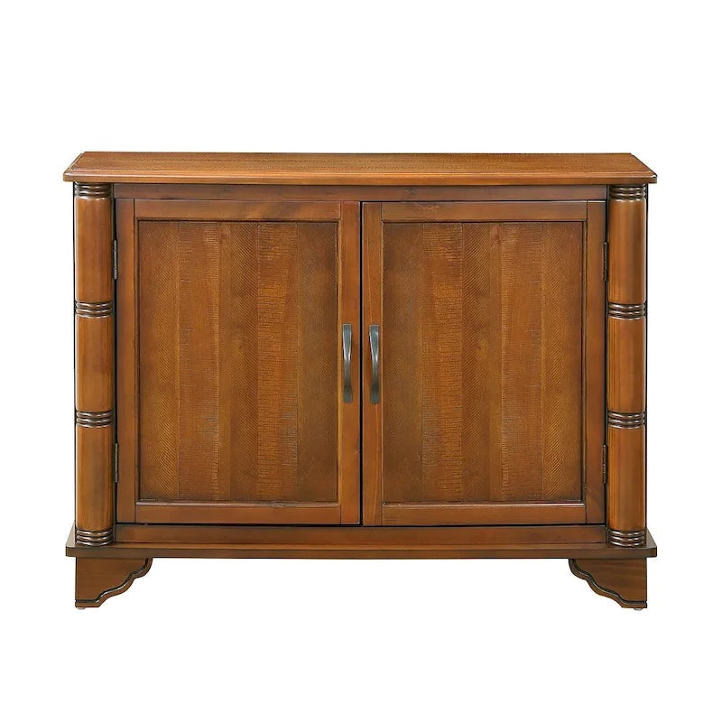 Meuble de rangement 2 portes 40 Pine, Buffet de salle à manger avec portes et étagère réglable, Commode d'entrée en bois, Placard