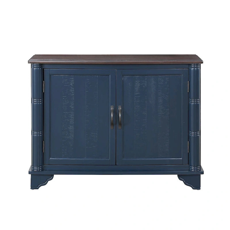 Meuble de rangement 2 portes 40 Pine, Buffet de salle à manger avec portes et étagère réglable, Commode d'entrée en bois, Placard