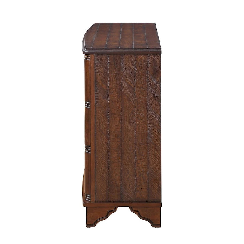 Meuble de rangement 2 portes 40 Pine, Buffet de salle à manger avec portes et étagère réglable, Commode d'entrée en bois, Placard