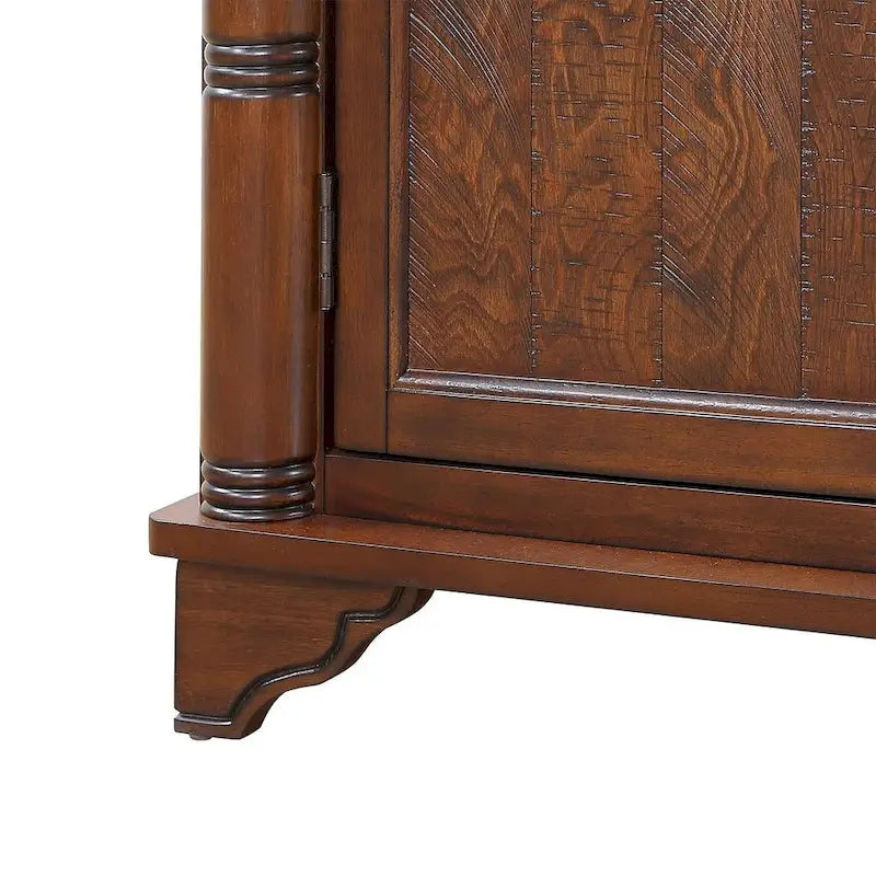 Meuble de rangement 2 portes 40 Pine, Buffet de salle à manger avec portes et étagère réglable, Commode d'entrée en bois, Placard