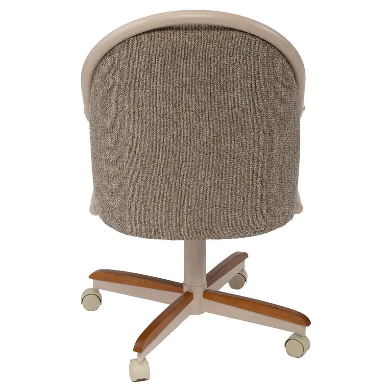 Chaise à roulettes pivotante et inclinable avec coussin pour salle à manger décontractée