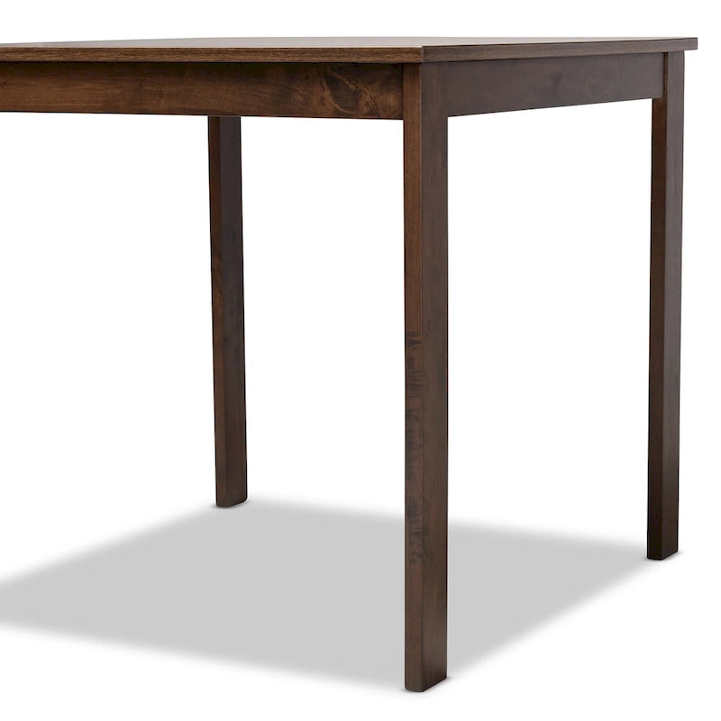 Ensemble de salle à manger 5 pièces en bois et tissu contemporain