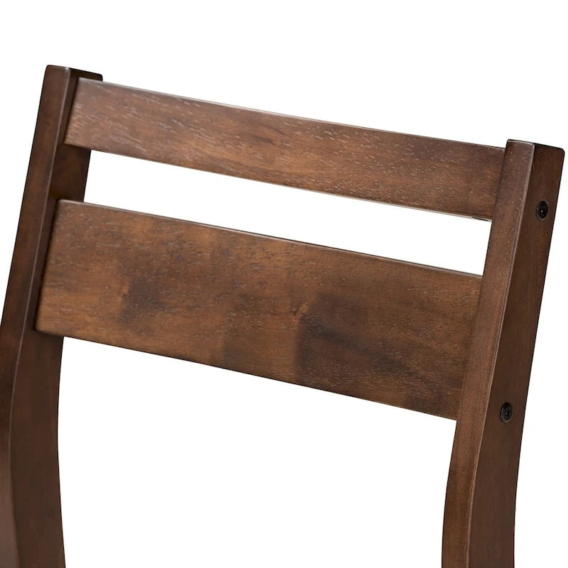 Ensemble de salle à manger 5 pièces en bois et tissu contemporain