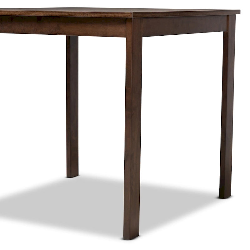 Ensemble de salle à manger 5 pièces en bois et tissu contemporain