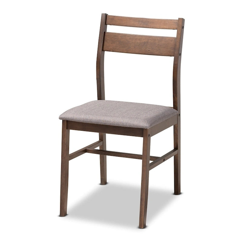 Ensemble de salle à manger 5 pièces en bois et tissu contemporain