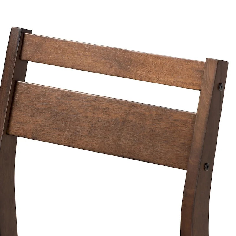 Ensemble de salle à manger 5 pièces en bois et tissu contemporain
