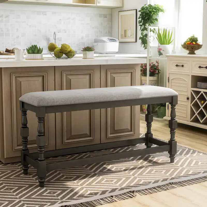 Banc de comptoir Graypath Farmhouse de 50 pouces
