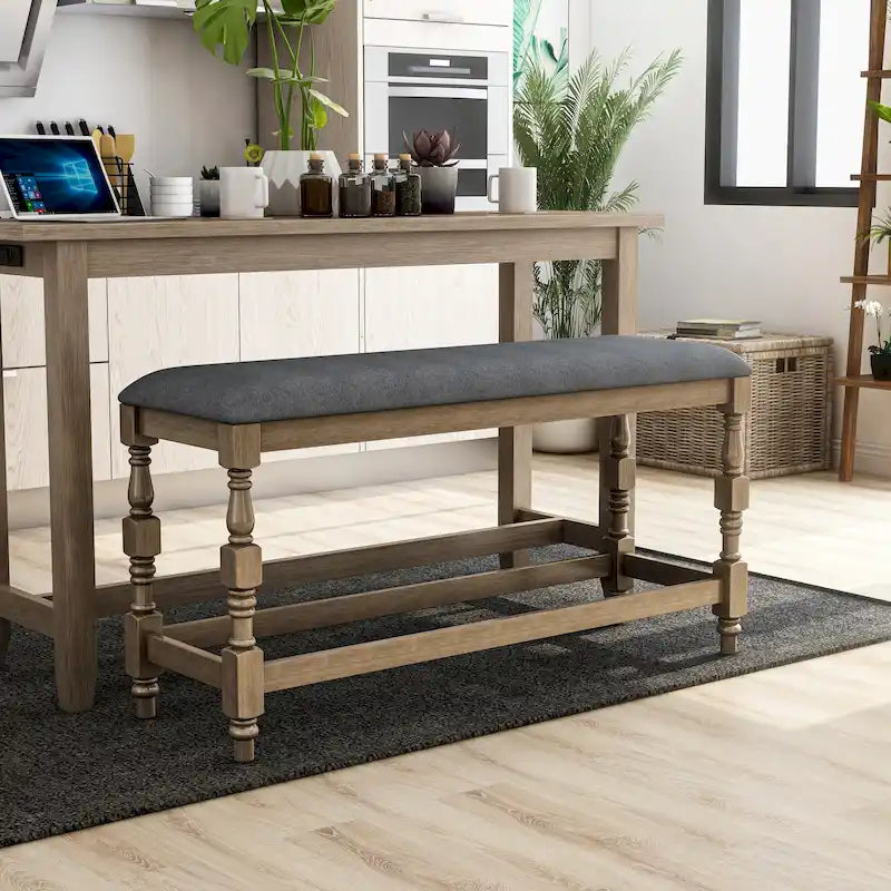 Banc de comptoir Graypath Farmhouse de 50 pouces