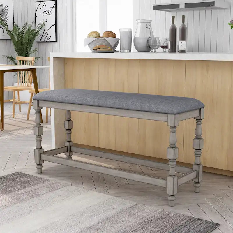 Banc de comptoir Graypath Farmhouse de 50 pouces