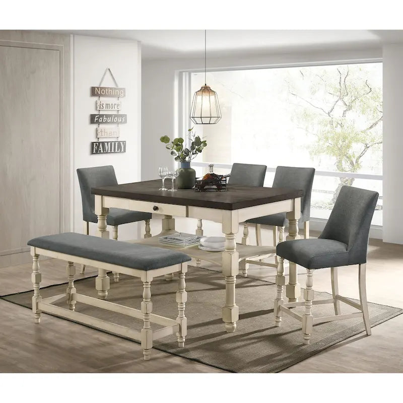 Banc de comptoir Graypath Farmhouse de 50 pouces