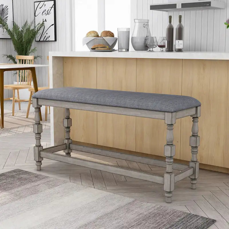 Banc de comptoir Graypath Farmhouse de 50 pouces