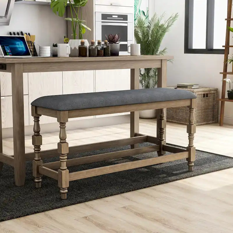 Banc de comptoir Graypath Farmhouse de 50 pouces