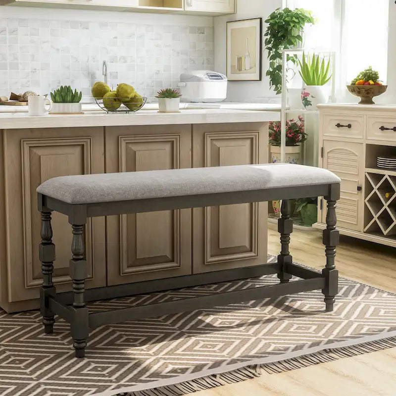 Banc de comptoir Graypath Farmhouse de 50 pouces