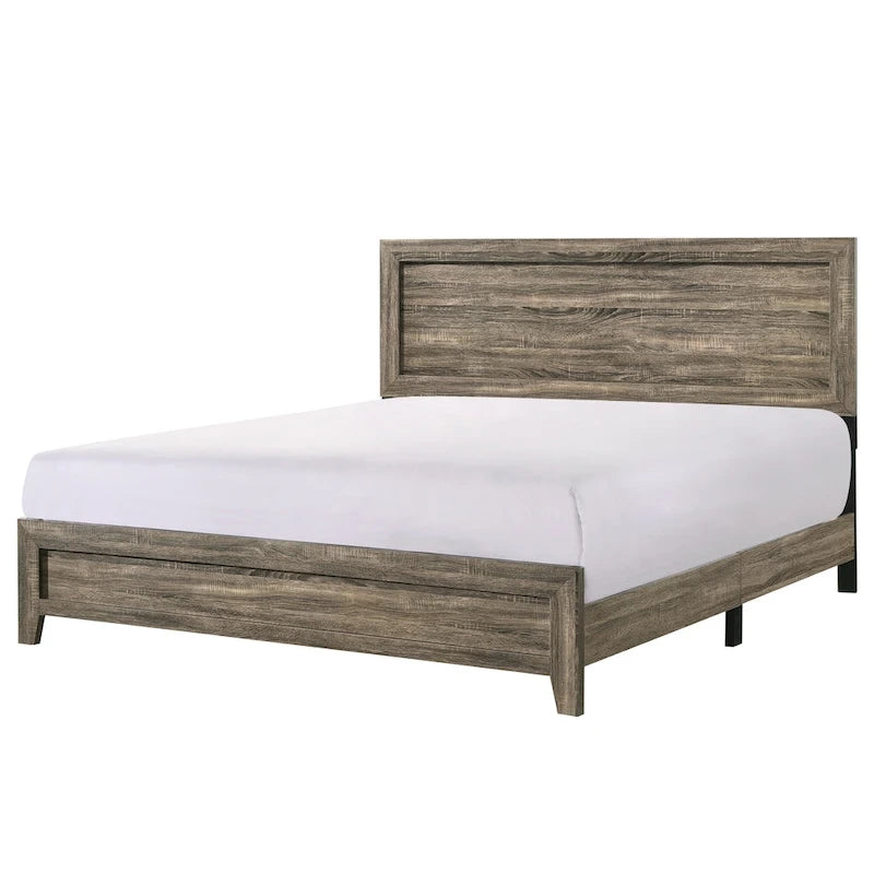 Ensemble de chambre à coucher 6 pièces Linette, marron