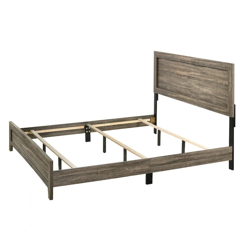 Ensemble de chambre à coucher 6 pièces Linette, marron