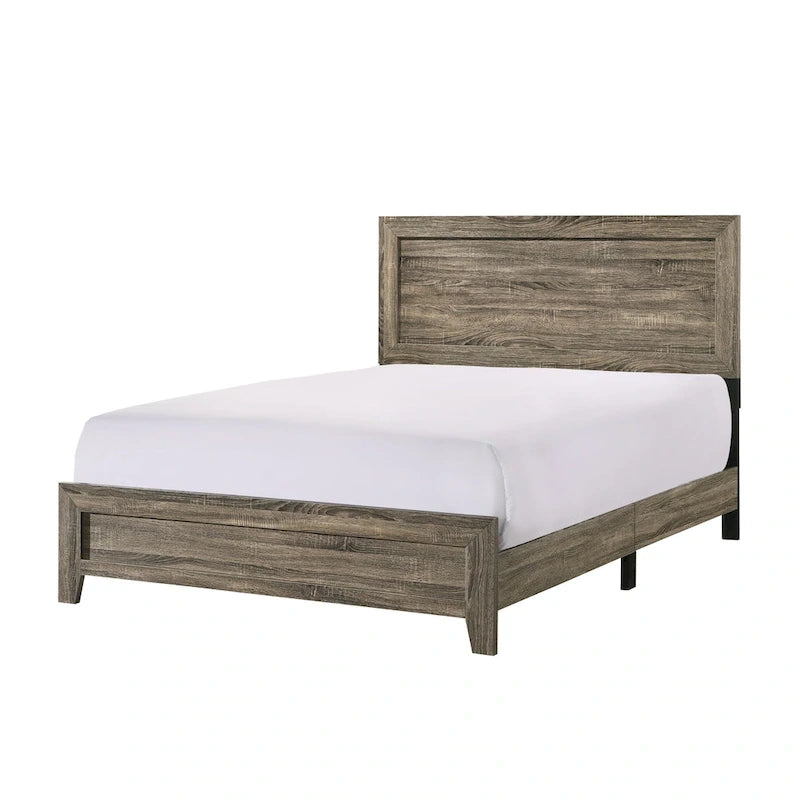 Ensemble de chambre à coucher 6 pièces Linette, marron