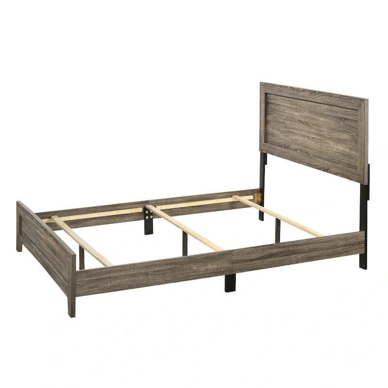 Ensemble de chambre à coucher 6 pièces Linette, marron