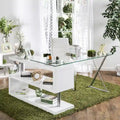 Marisa – Bureau d'ordinateur convertible contemporain en métal de 59 po par