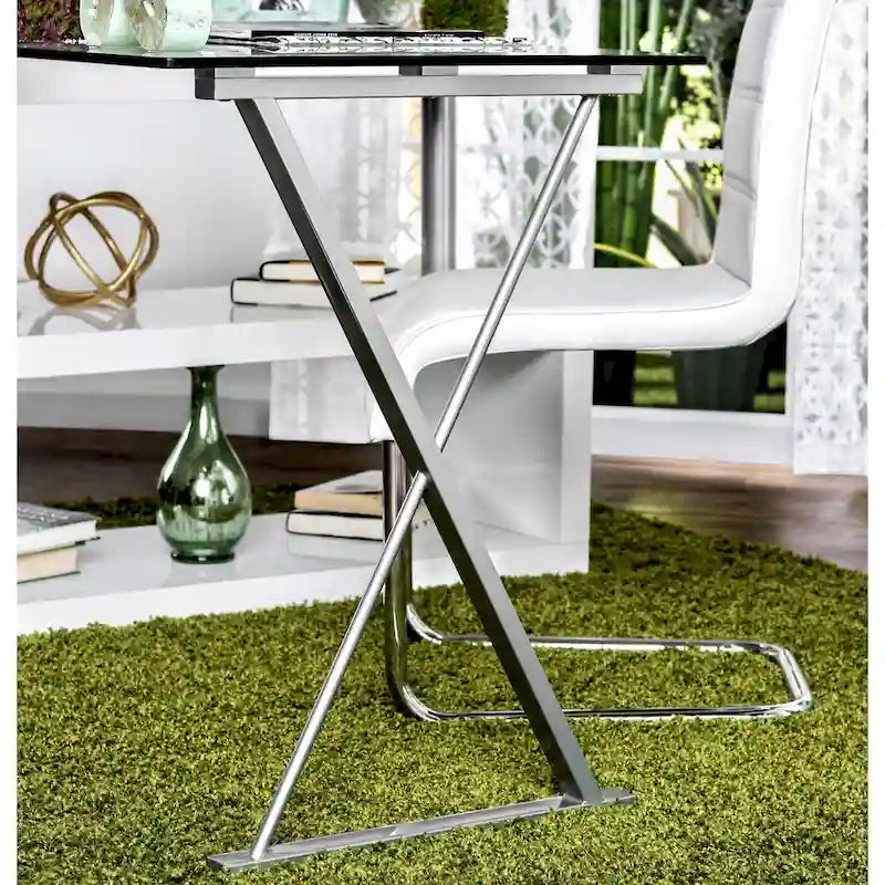 Marisa – Bureau d'ordinateur convertible contemporain en métal de 59 po par