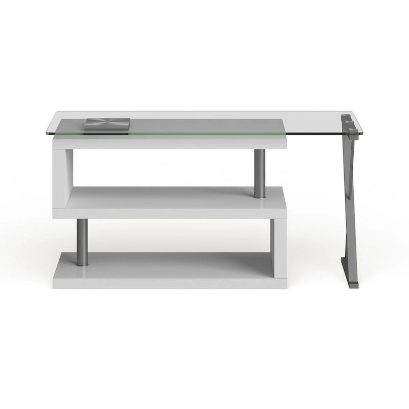 Marisa – Bureau d'ordinateur convertible contemporain en métal de 59 po par