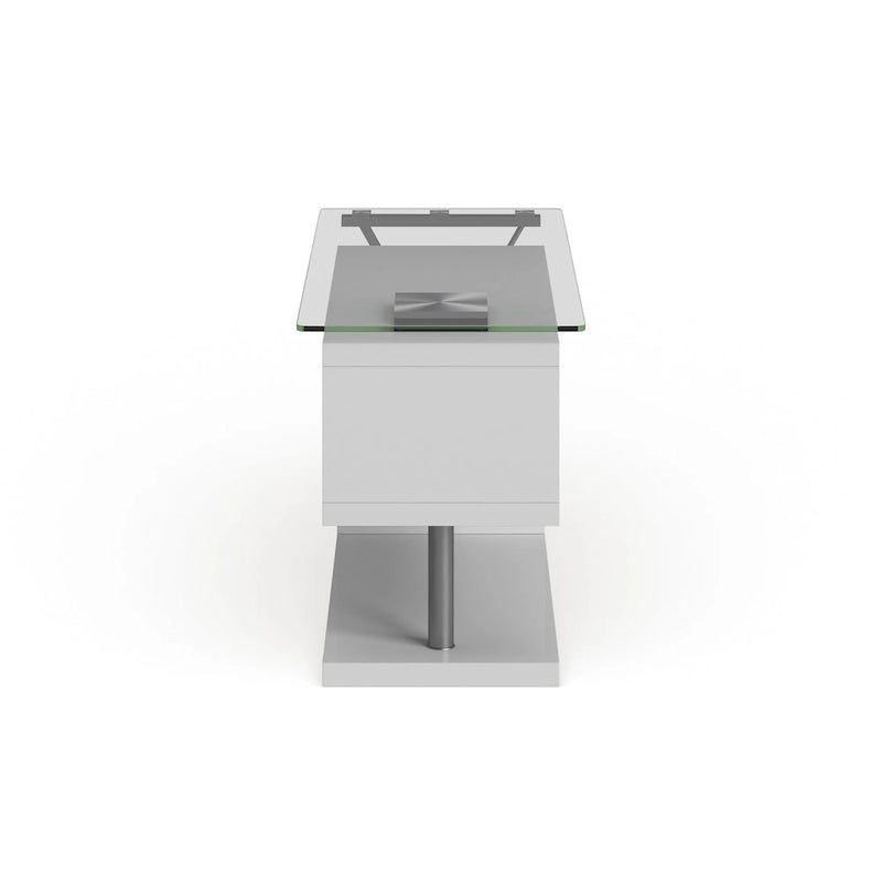 Marisa – Bureau d'ordinateur convertible contemporain en métal de 59 po par