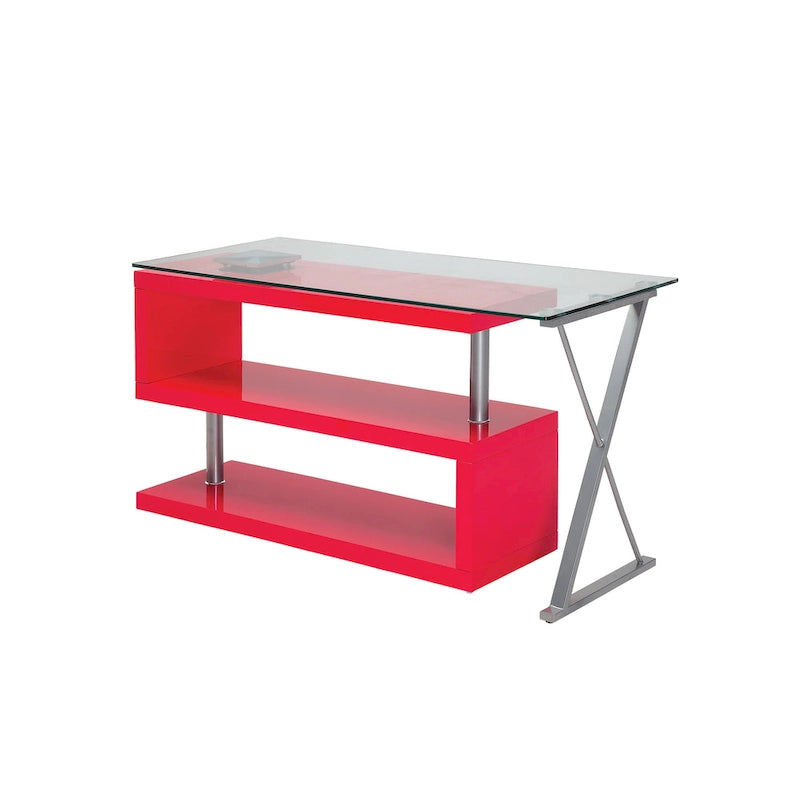 Marisa – Bureau d'ordinateur convertible contemporain en métal de 59 po par