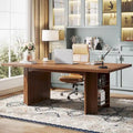 Grand bureau de direction de 63 pouces, grand bureau d'ordinateur avec rangement pour bureau à domicile