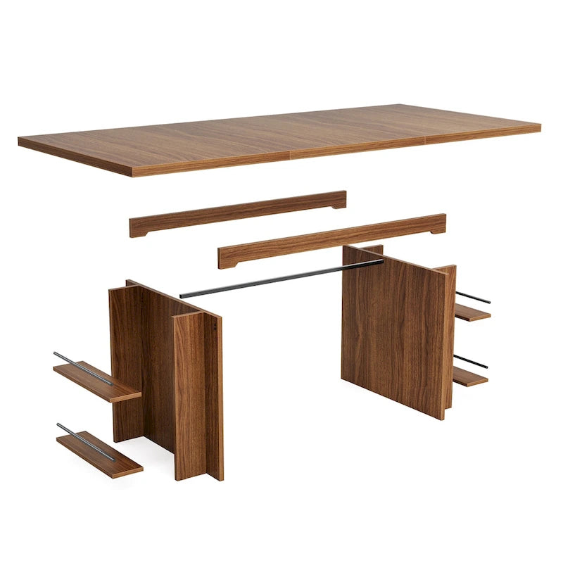 Grand bureau de direction de 63 pouces, grand bureau d'ordinateur avec rangement pour bureau à domicile