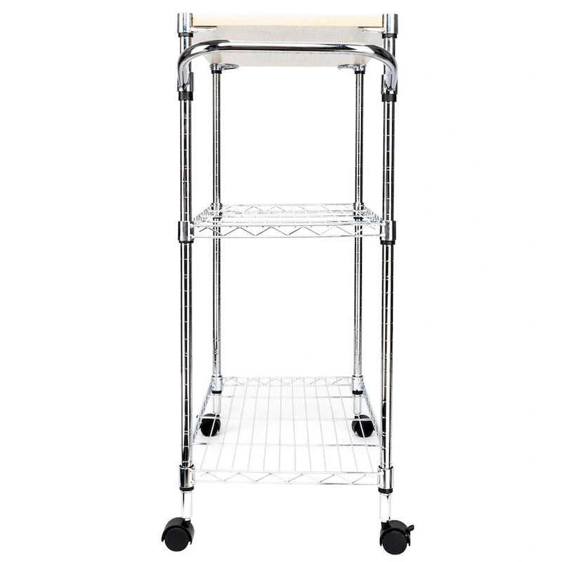 Chariot de cuisine roulant à 3 niveaux en acier – Desserte îlot de cuisine